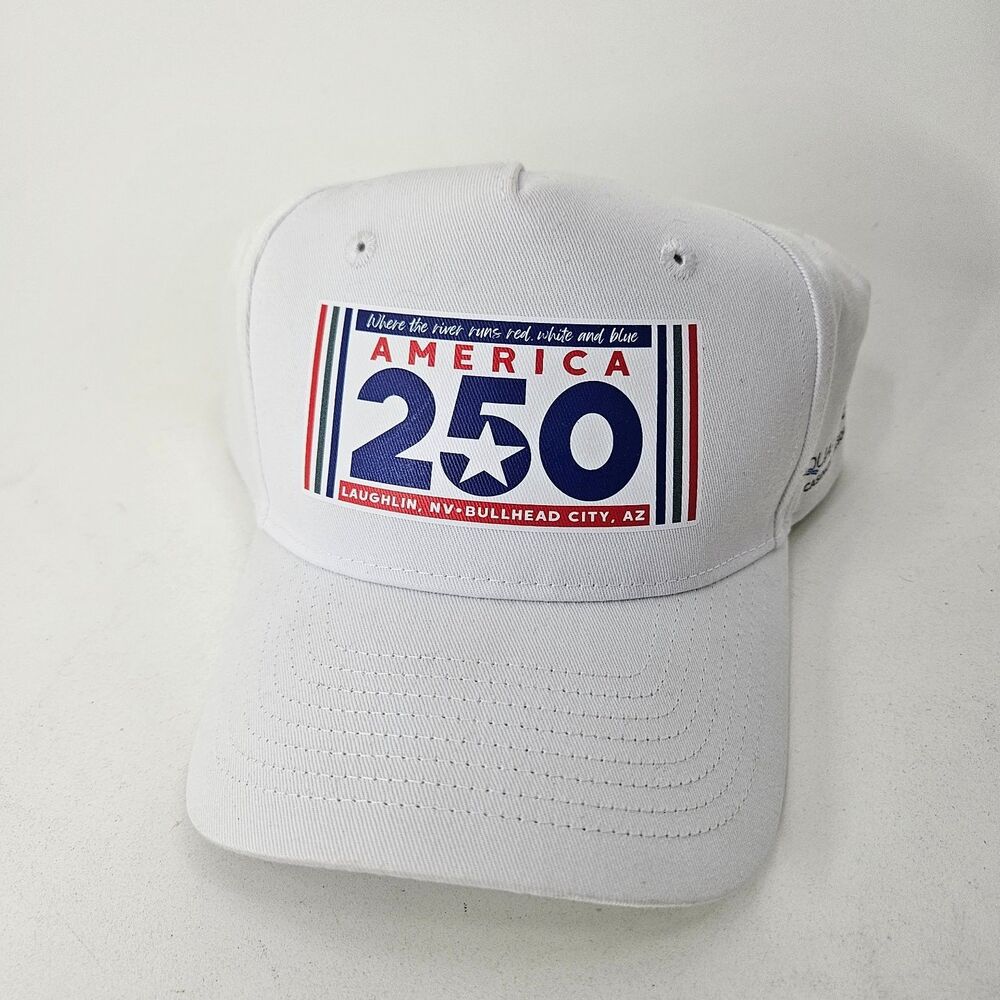 Port Authority America 250th Laughlin NV Bullhead City AZ White Baseball Cap Hat